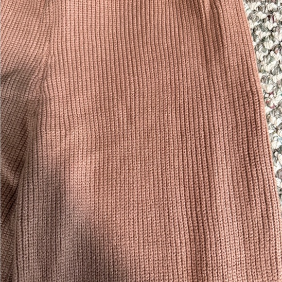 Brown Ribbed Knit Pants - Picture 2 of 2